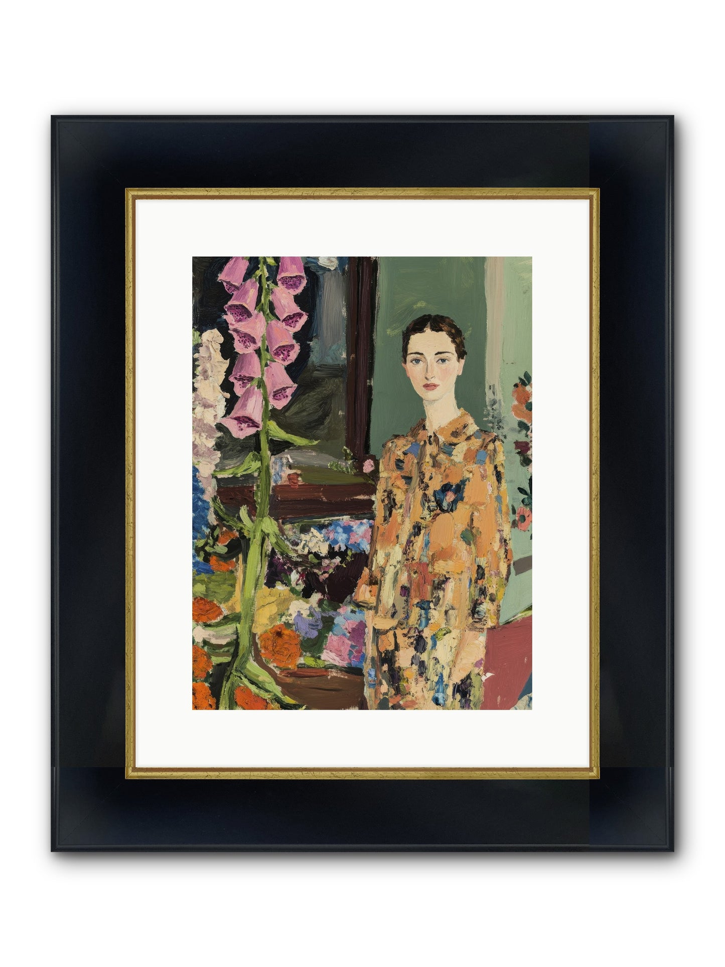 The Garden That Saves Me Framed Print - Wide Black w/Gold 12x16