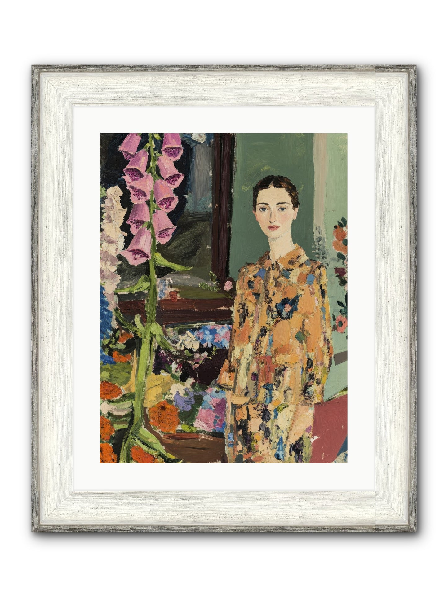 The Garden That Saves Me Framed Print - Driftwood White 18x24