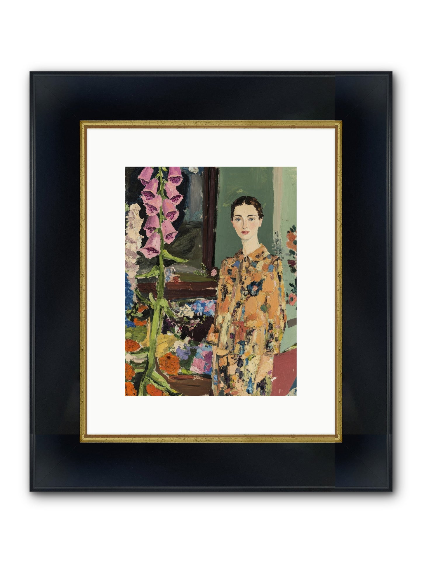 The Garden That Saves Me Framed Print - Wide Black w/Gold 9x12