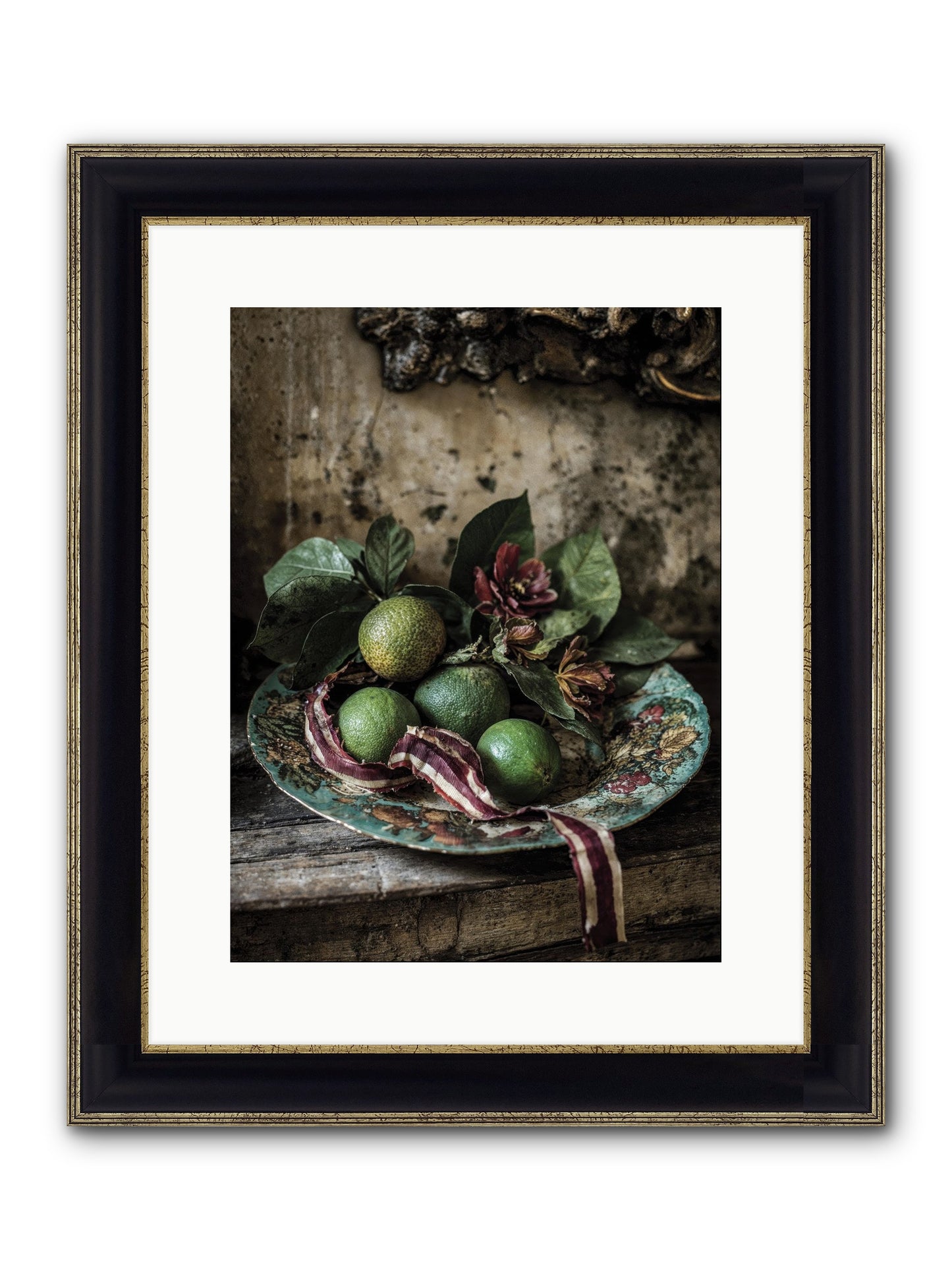 The Generous Earth Framed Print - Black & Gold 12x16