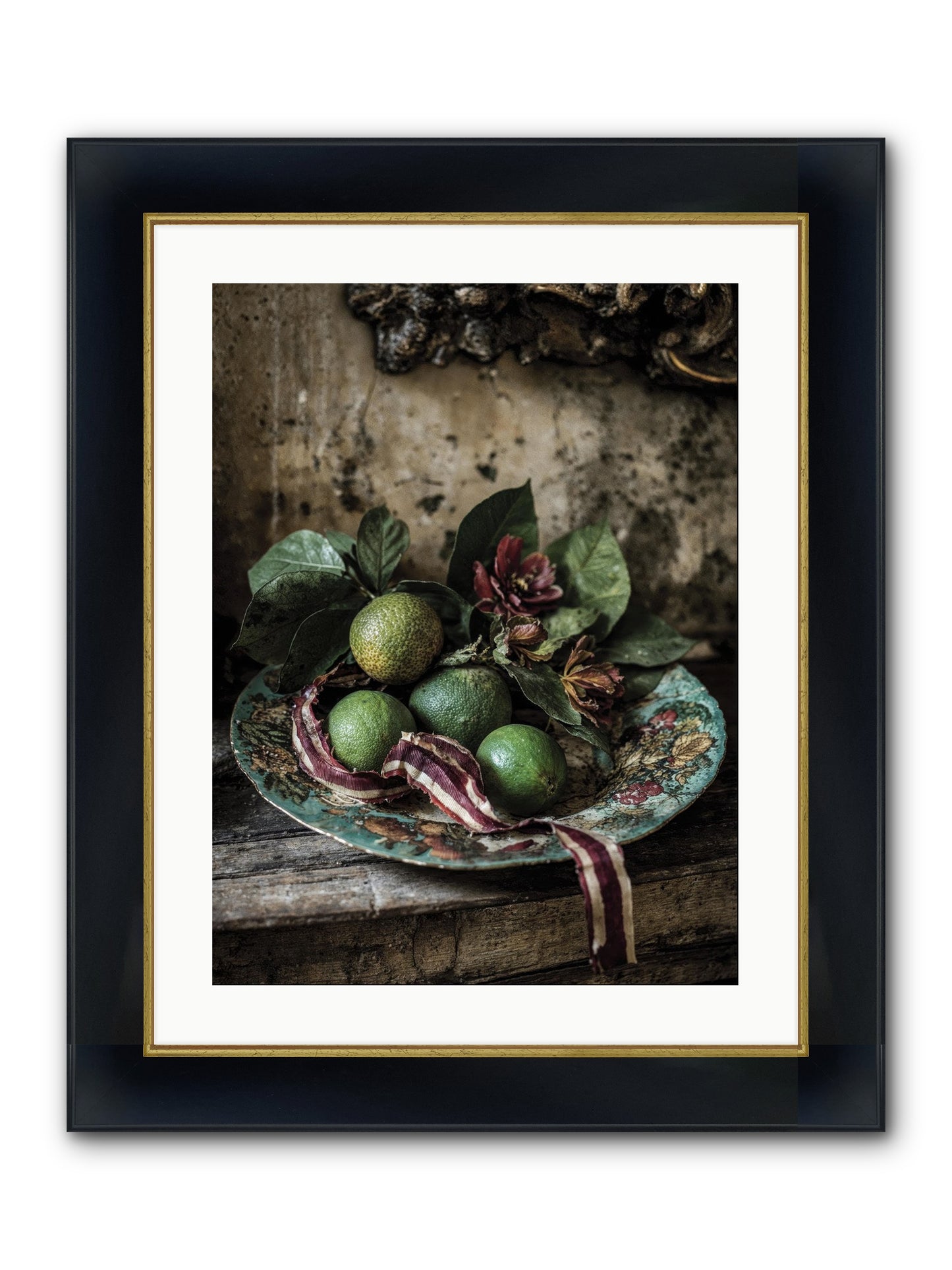 The Generous Earth Framed Print - Wide Black w/Gold 18x24
