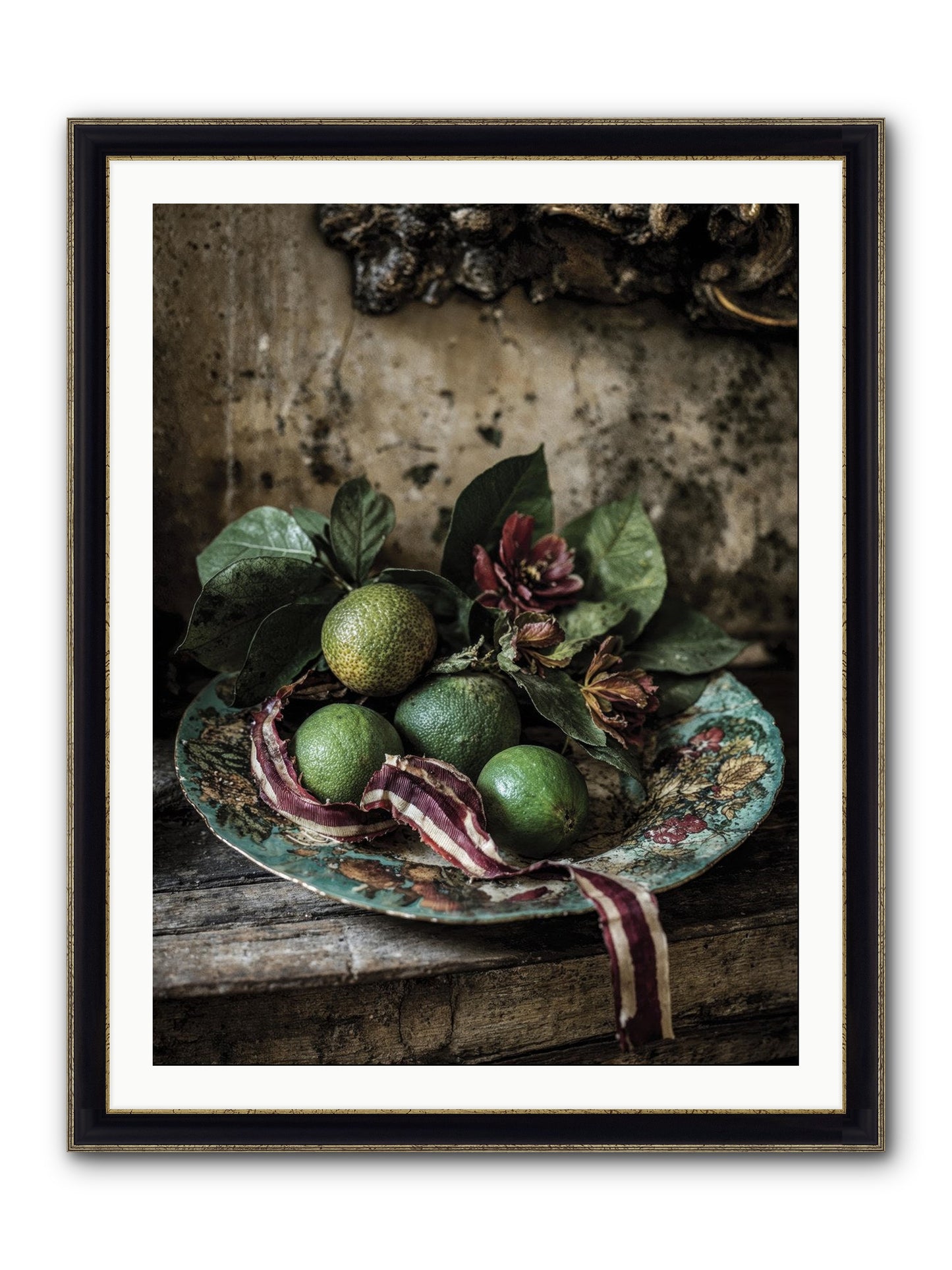 The Generous Earth Framed Print - Black & Gold 30x40