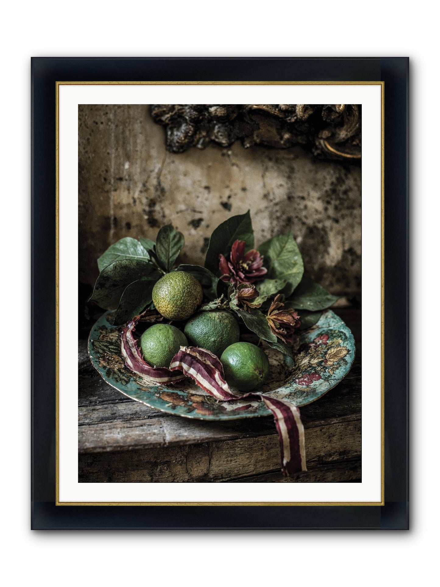 The Generous Earth Framed Print - Wide Black w/Gold 30x40