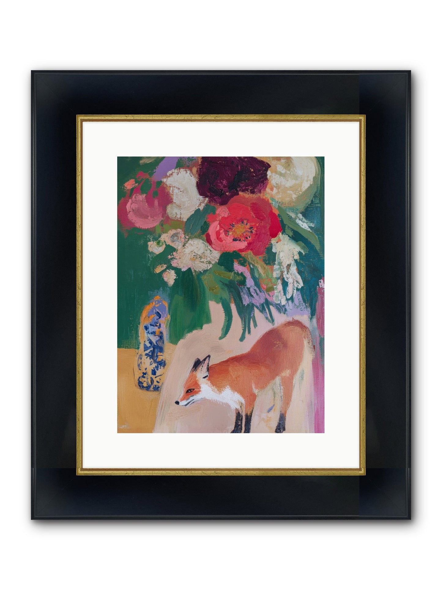 The Genteel Search Framed Print - Wide Black w/Gold 12x16