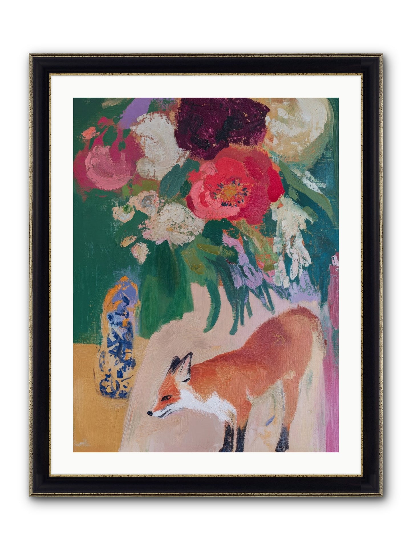 The Genteel Search Framed Print - Black & Gold 24x32