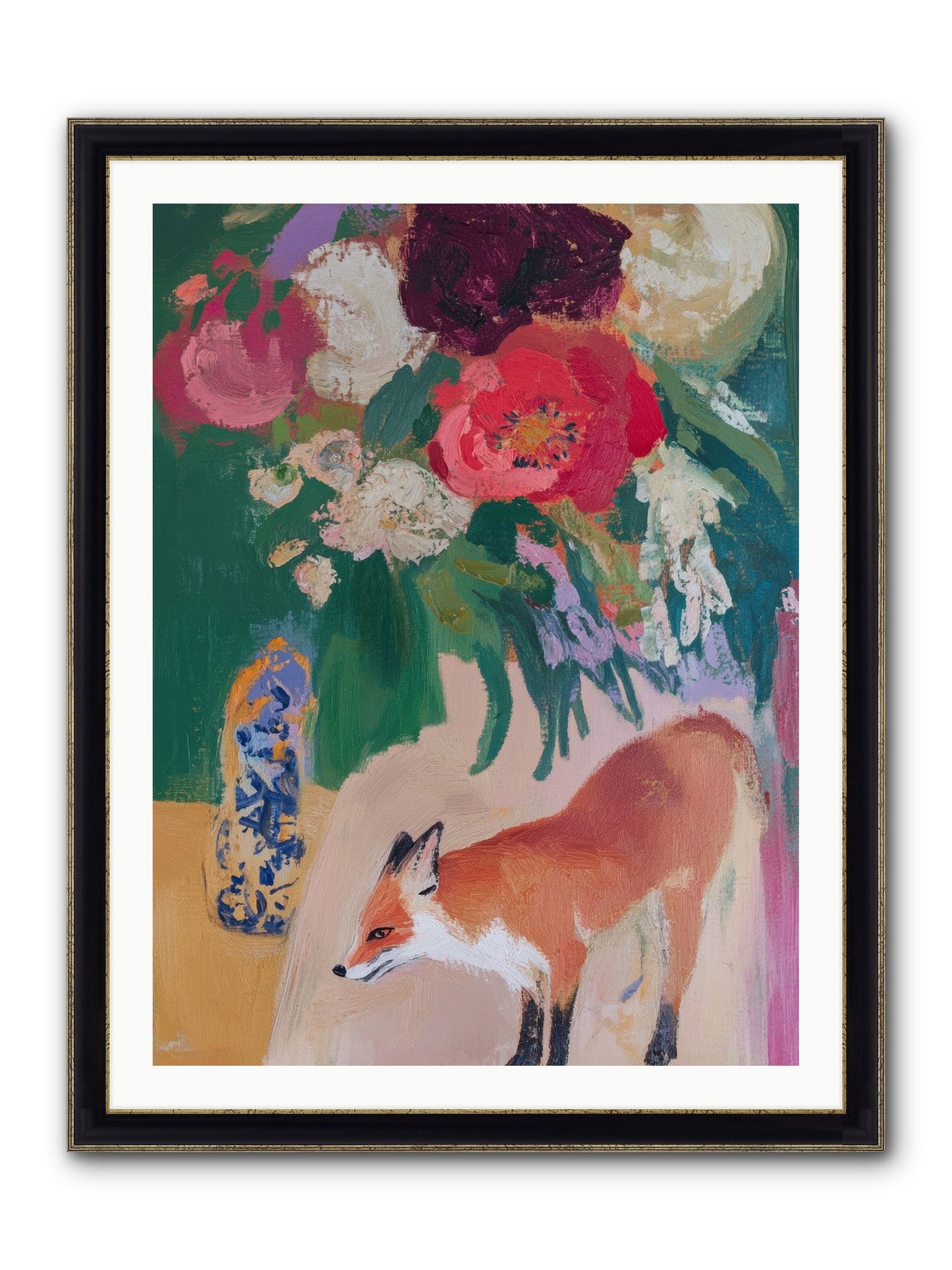 The Genteel Search Framed Print - Black & Gold 30x40