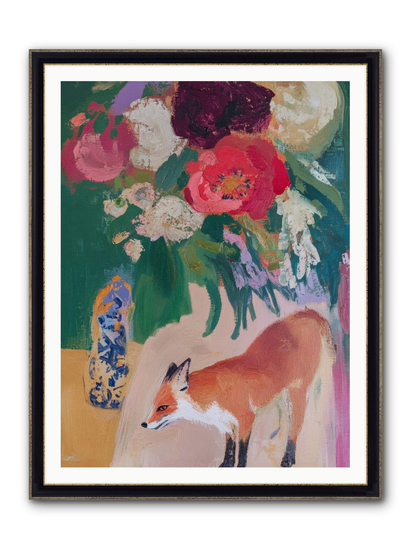The Genteel Search Framed Print - Black & Gold 36x48