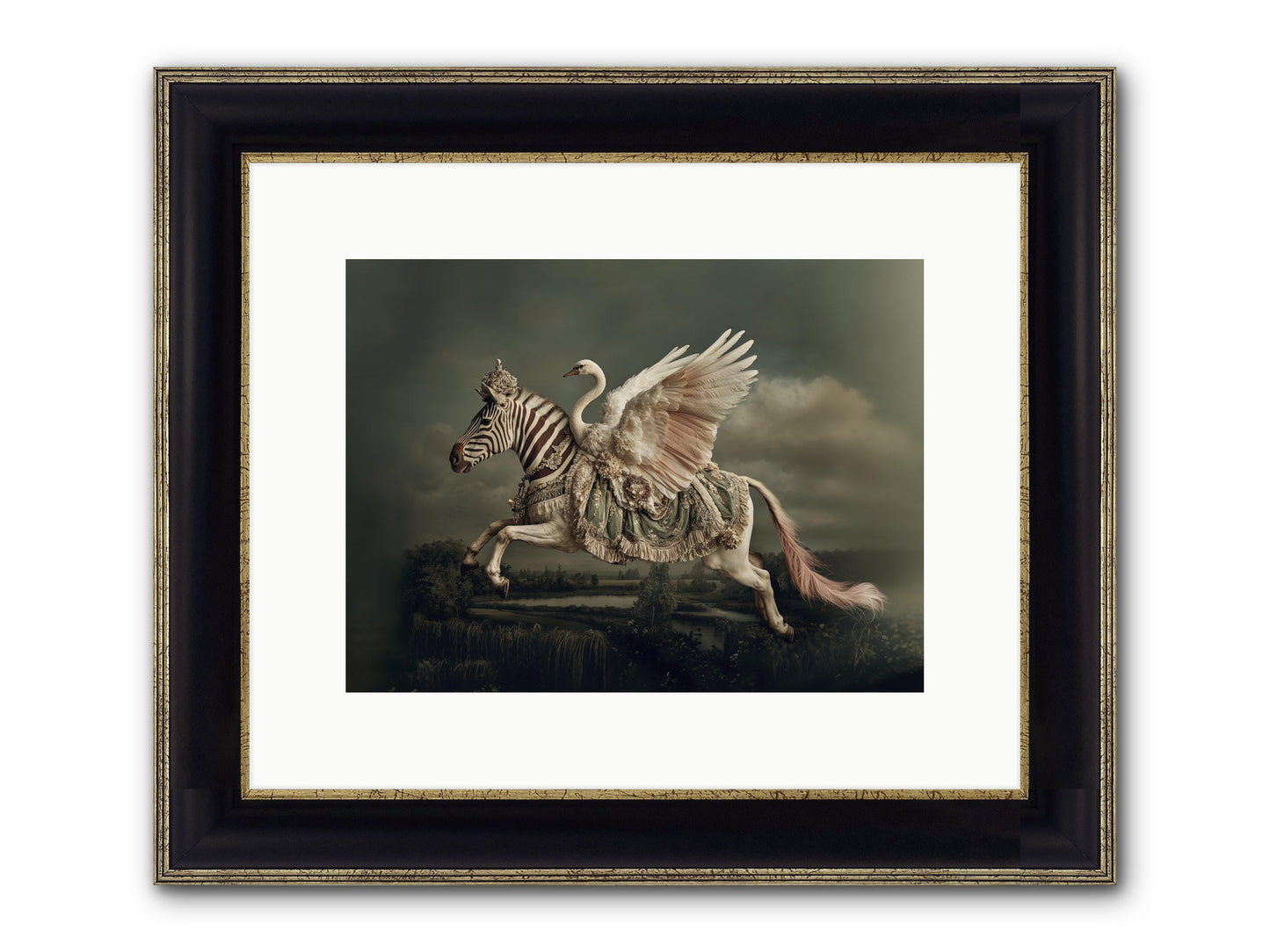 The Gentle Weather Of Us Framed Print - Black & Gold 12x9