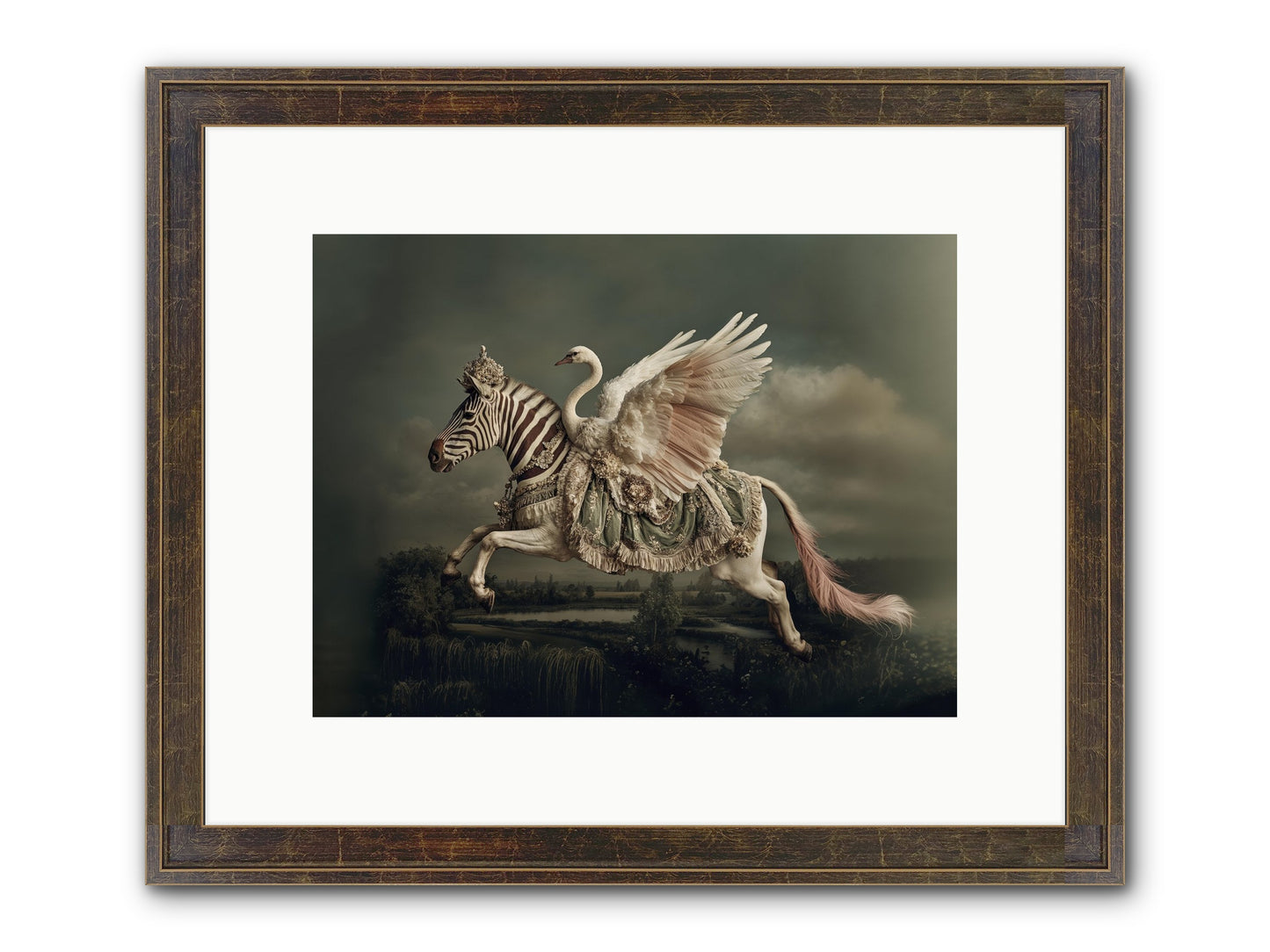 The Gentle Weather Of Us Framed Print - Slimwoods Black/Gold 12x9