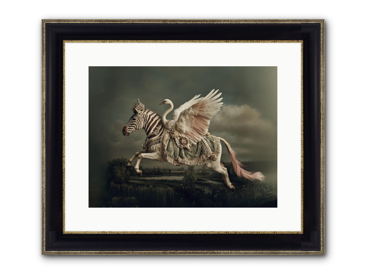 The Gentle Weather Of Us Framed Print - Black & Gold 16x12