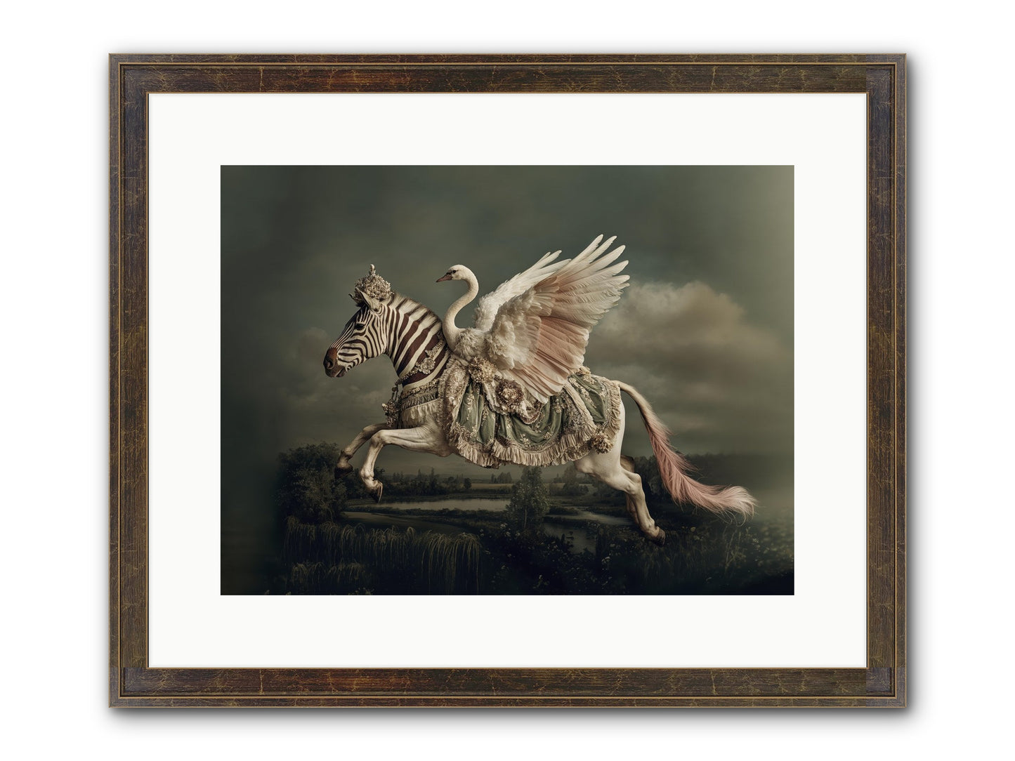 The Gentle Weather Of Us Framed Print - Slimwoods Black/Gold 16x12