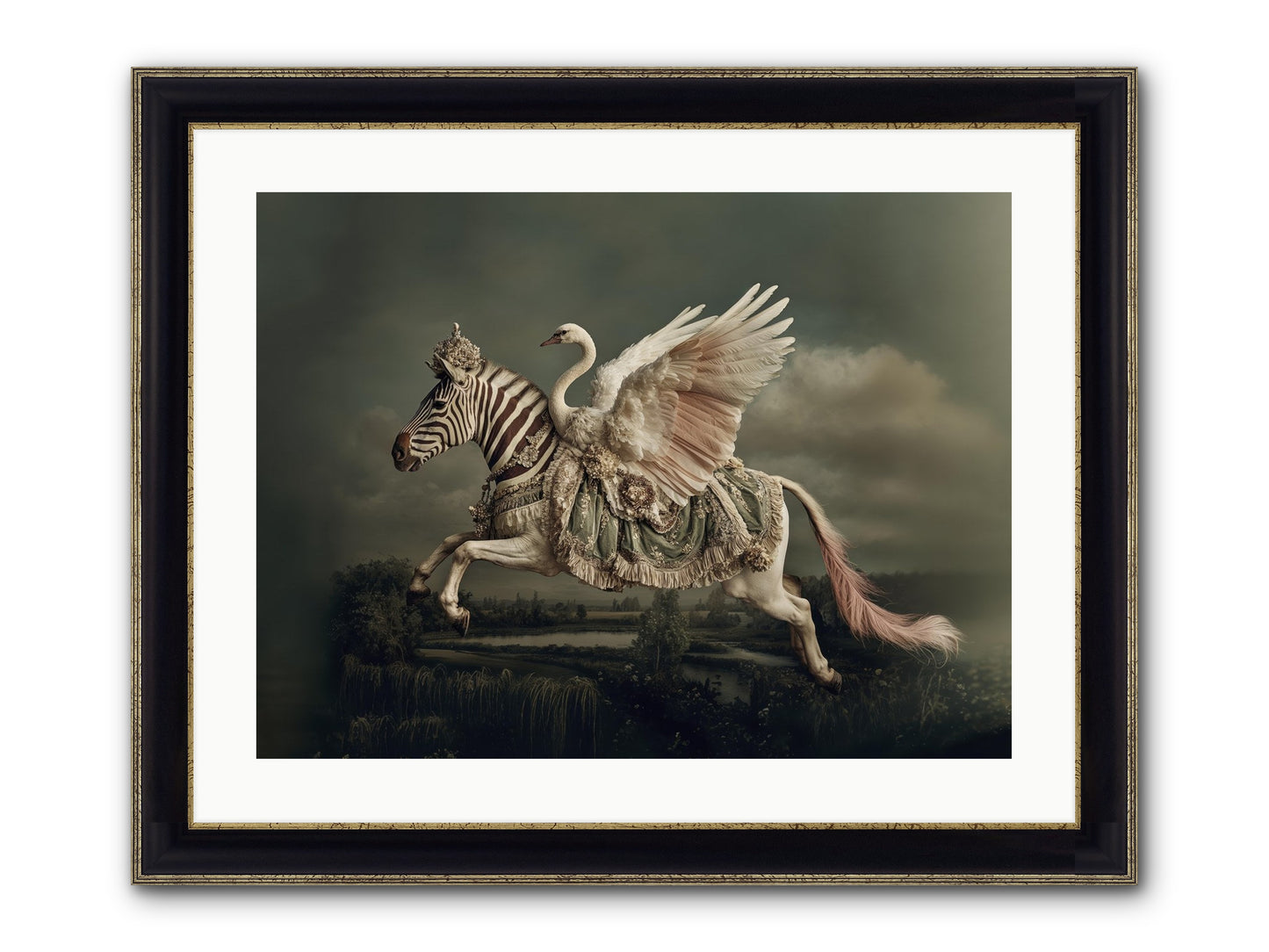 The Gentle Weather Of Us Framed Print - Black & Gold 24x18