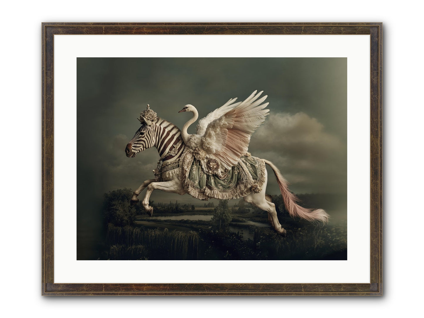 The Gentle Weather Of Us Framed Print - Slimwoods Black/Gold 24x18