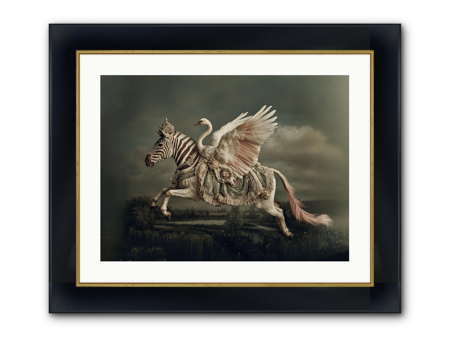 The Gentle Weather Of Us Framed Print - Wide Black w/Gold 24x18