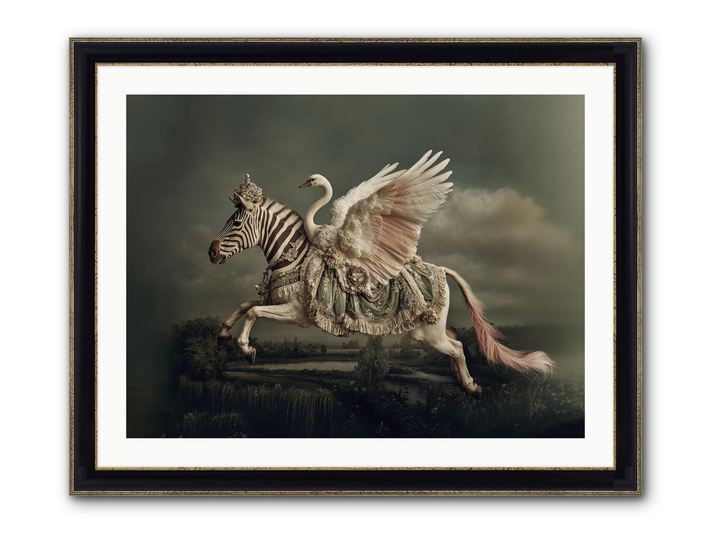 The Gentle Weather Of Us Framed Print - Black & Gold 32x24