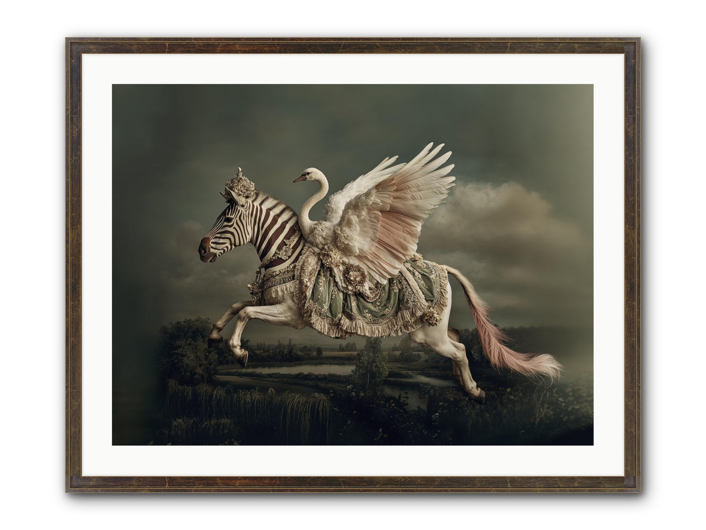 The Gentle Weather Of Us Framed Print - Slimwoods Black/Gold 32x24