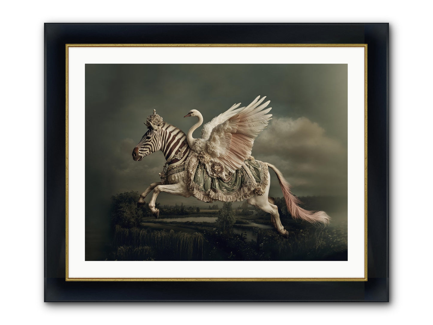 The Gentle Weather Of Us Framed Print - Wide Black w/Gold 32x24