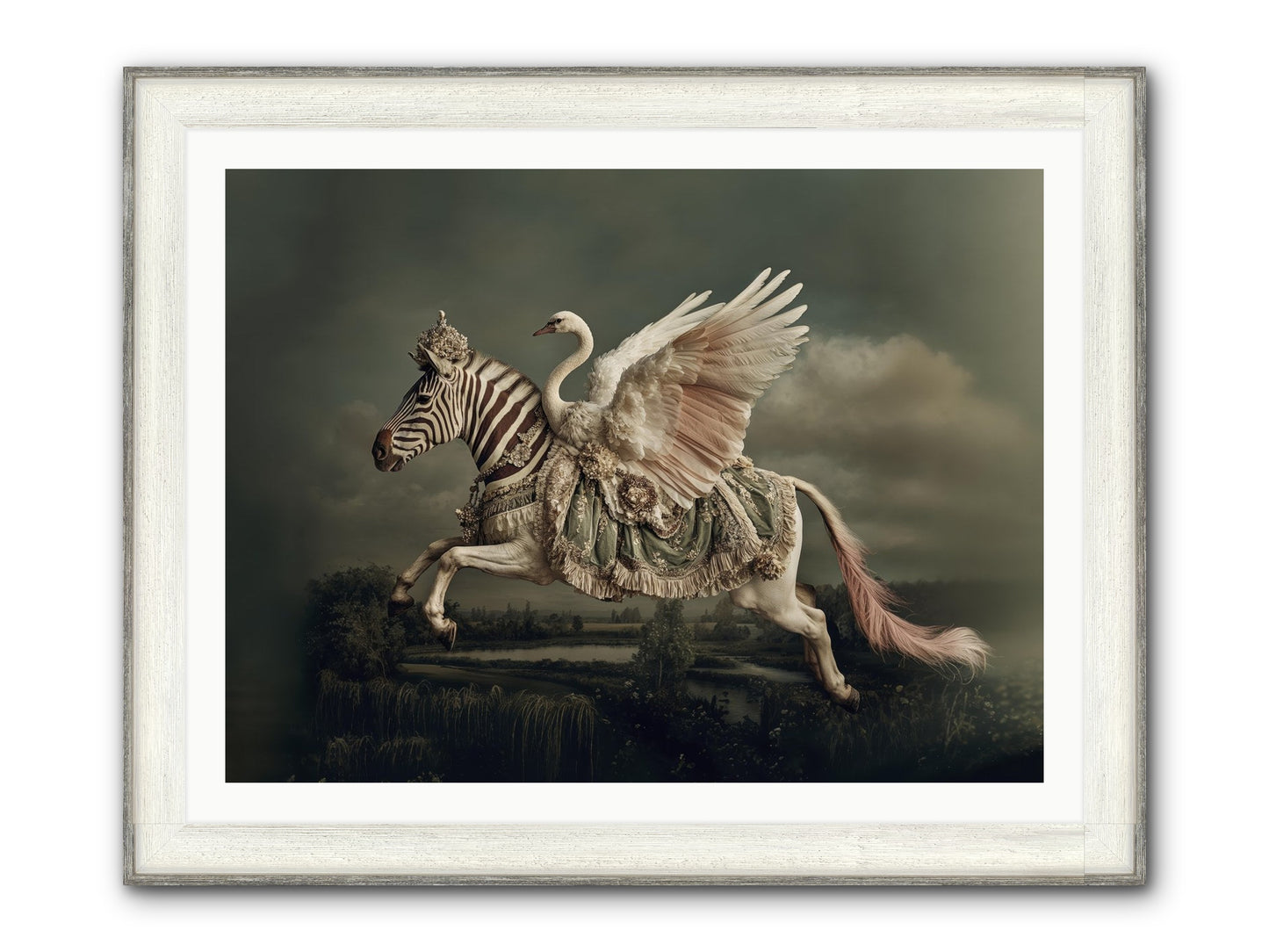 The Gentle Weather Of Us Framed Print - Driftwood White 40x30