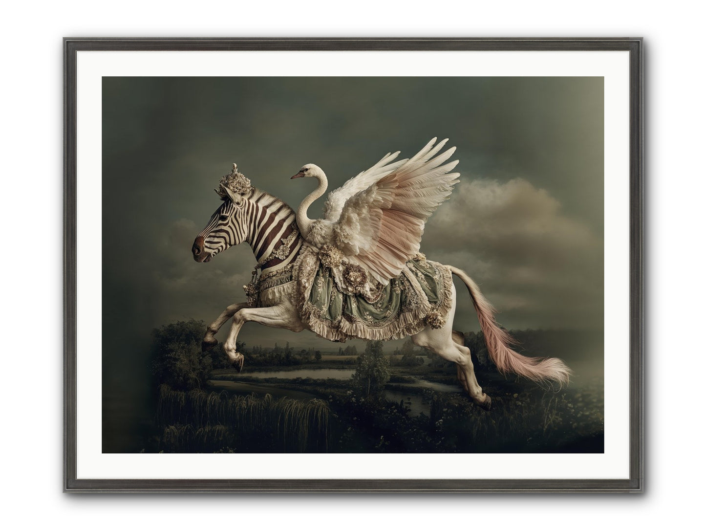 The Gentle Weather Of Us Framed Print - Slimwoods Black/Silver 40x30