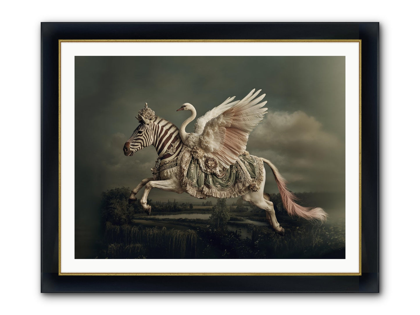 The Gentle Weather Of Us Framed Print - Wide Black w/Gold 40x30
