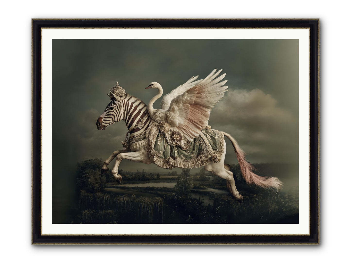 The Gentle Weather Of Us Framed Print - Black & Gold 48x36