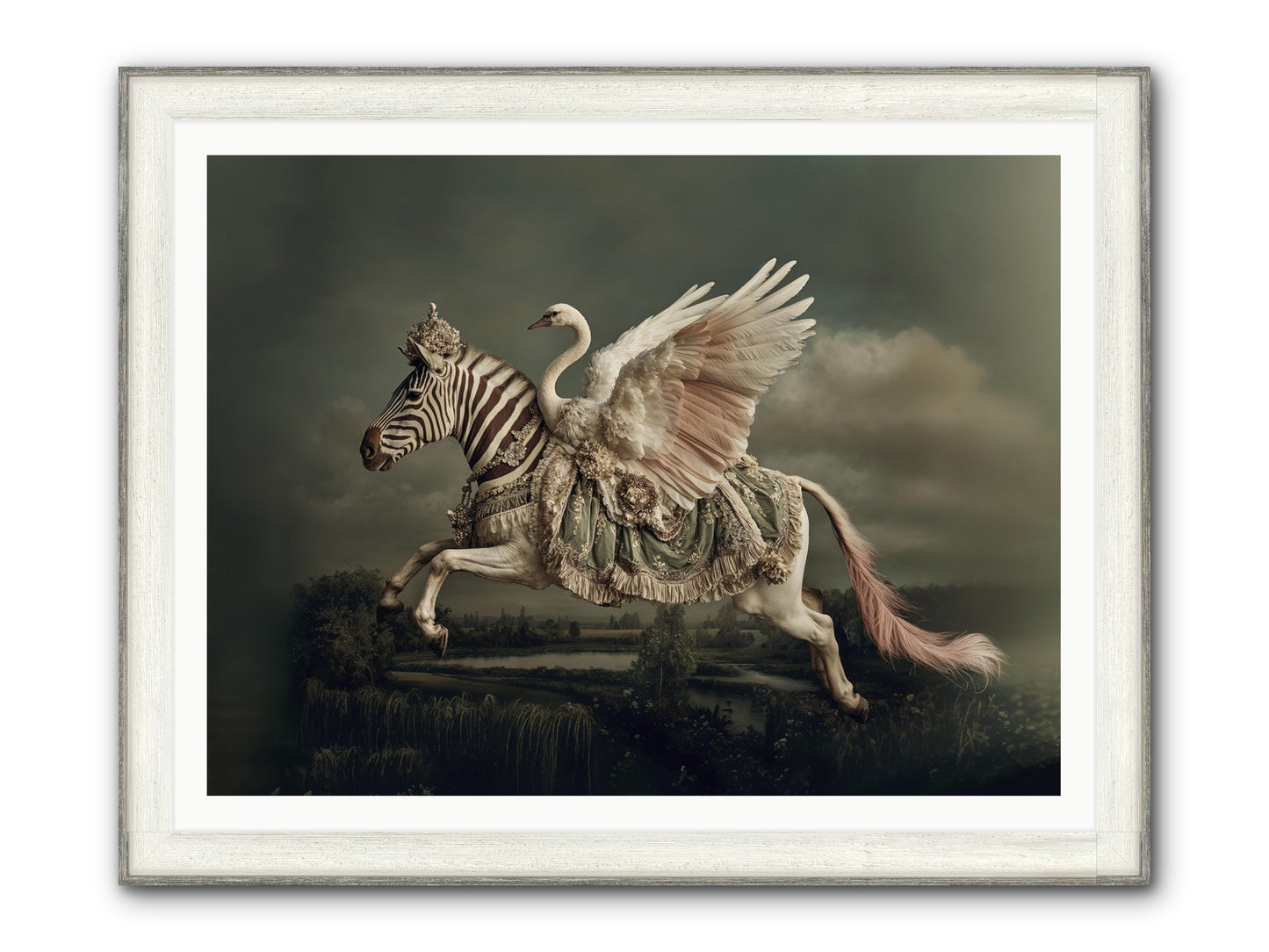 The Gentle Weather Of Us Framed Print - Driftwood White 48x36