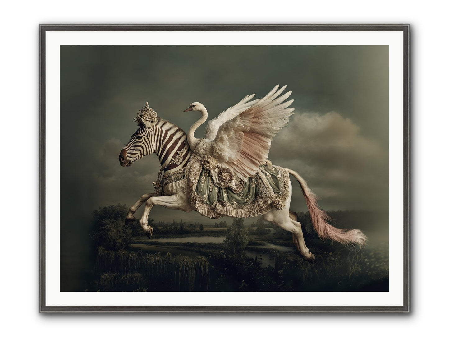 The Gentle Weather Of Us Framed Print - Slimwoods Black/Silver 48x36