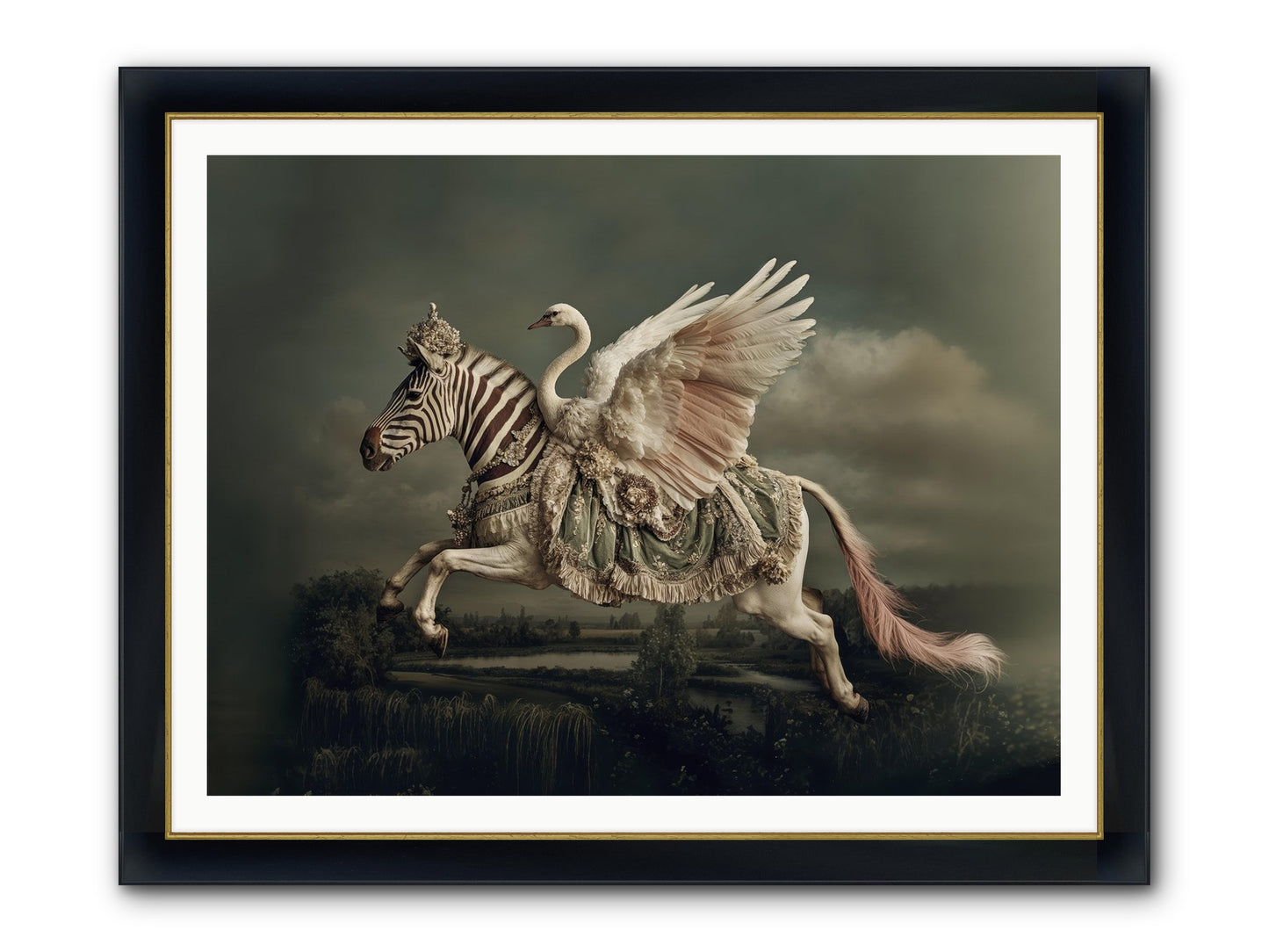 The Gentle Weather Of Us Framed Print - Wide Black w/Gold 48x36