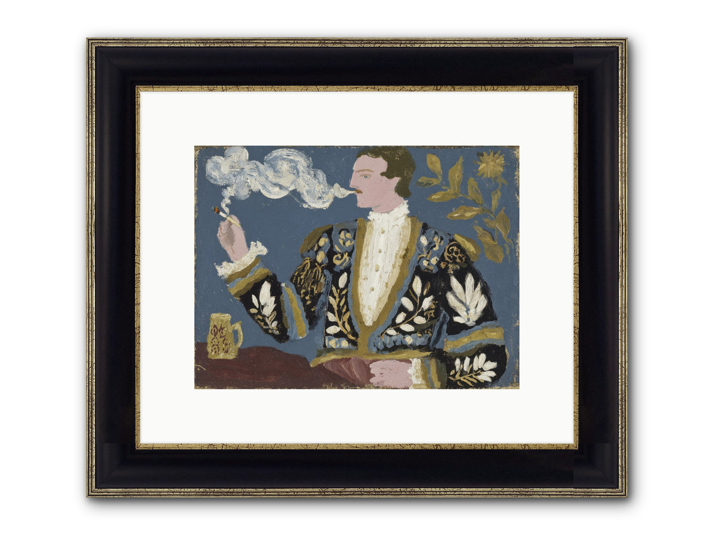 The Gentleman Who Exhaled Gardens Framed Print - Black & Gold 12x9