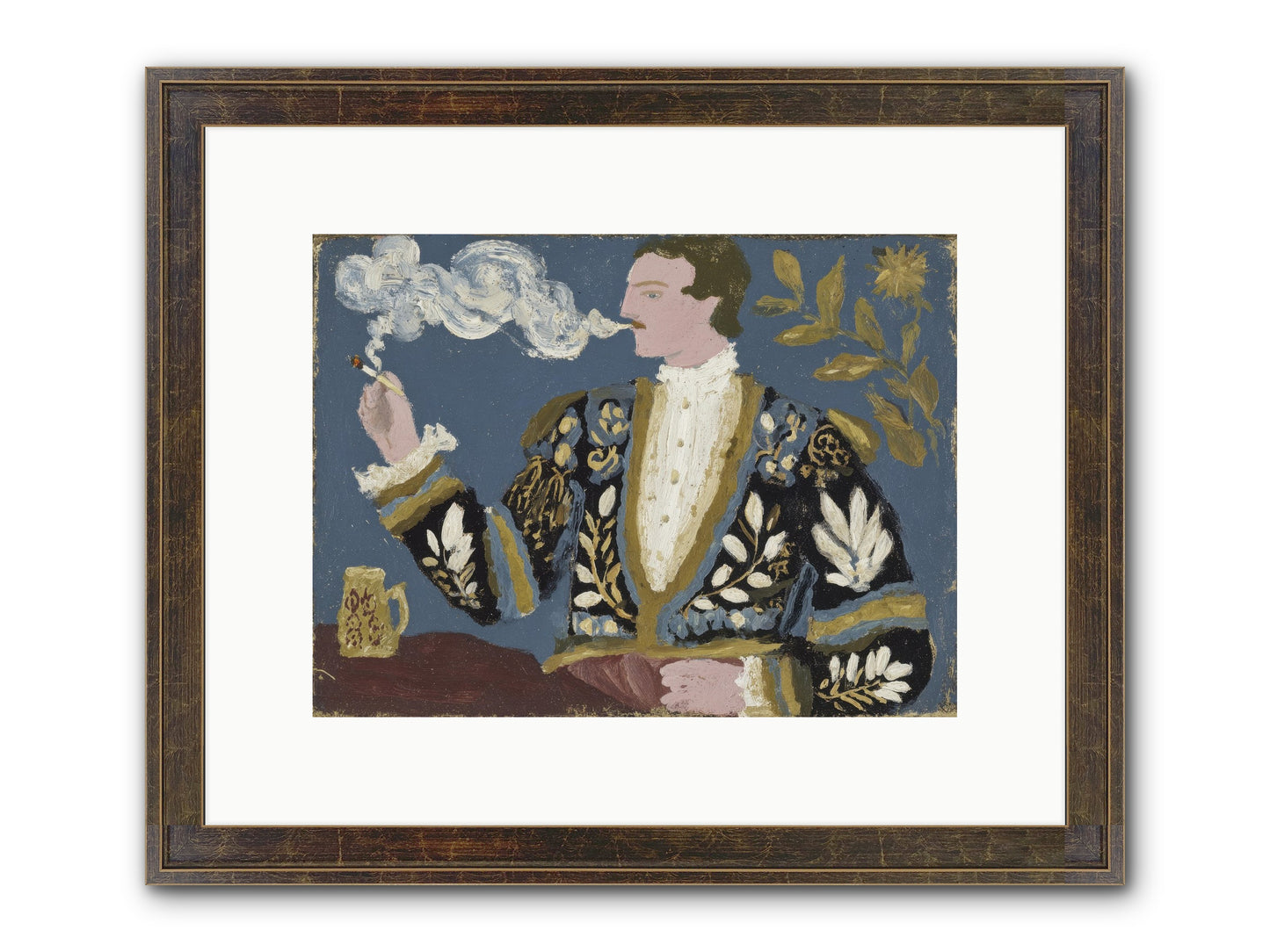 The Gentleman Who Exhaled Gardens Framed Print - Slimwoods Black/Gold 12x9