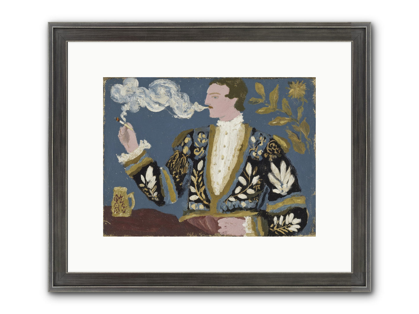 The Gentleman Who Exhaled Gardens Framed Print - Slimwoods Black/Silver 12x9