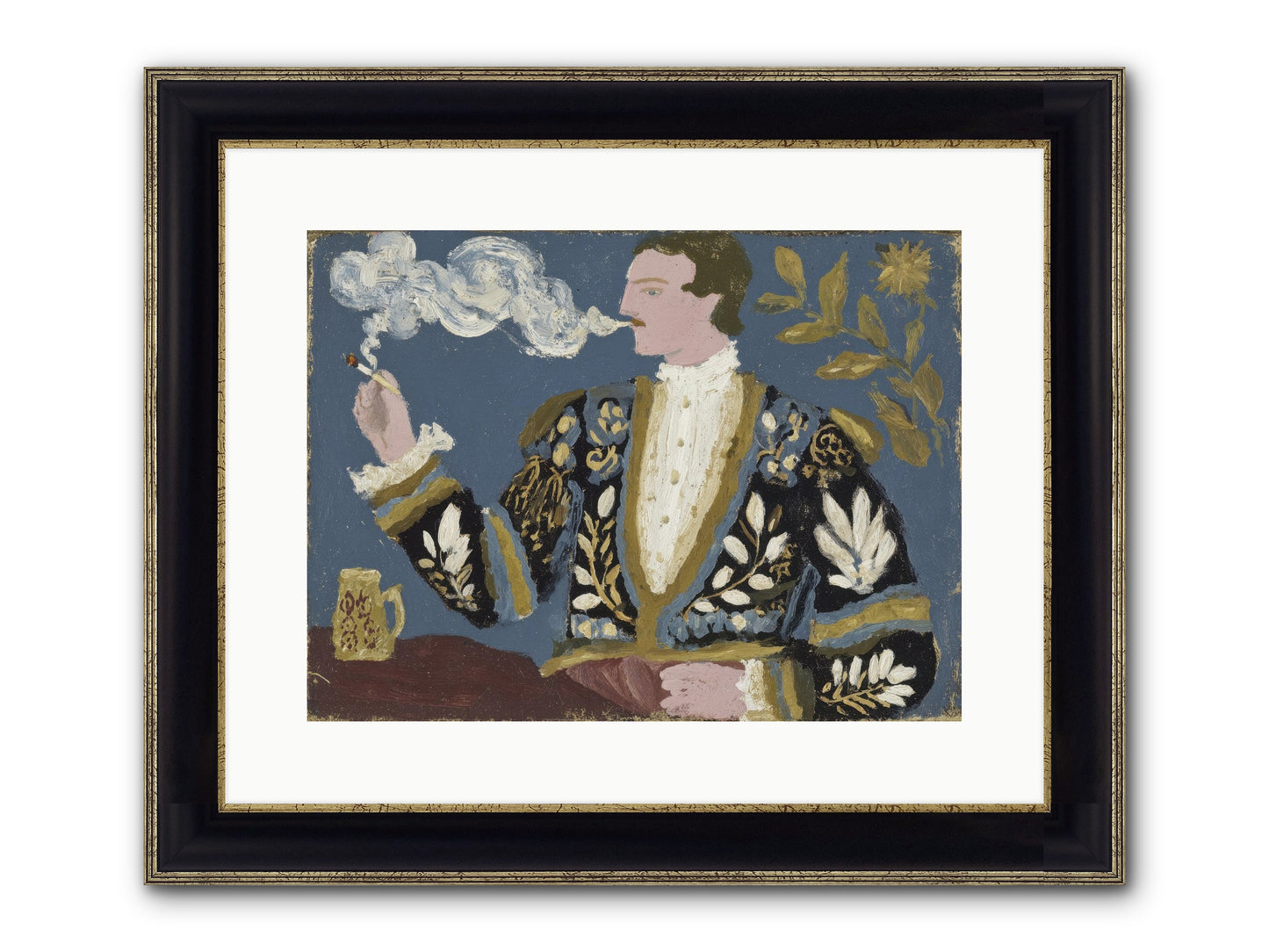 The Gentleman Who Exhaled Gardens Framed Print - Black & Gold 16x12