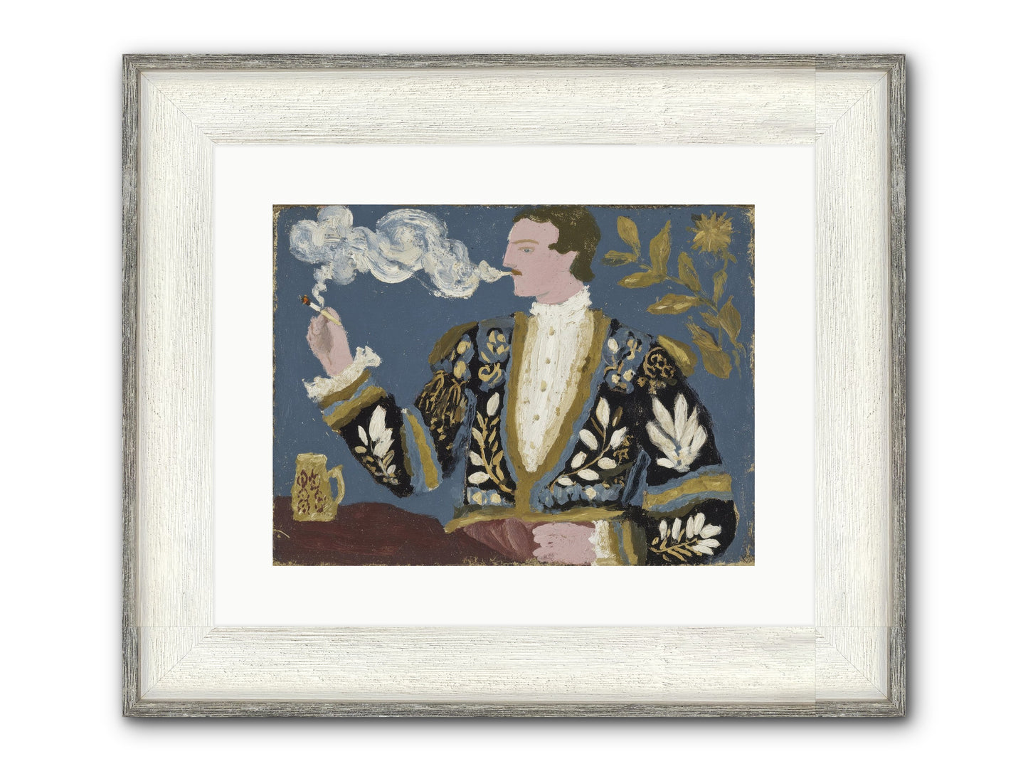 The Gentleman Who Exhaled Gardens Framed Print - Driftwood White 16x12