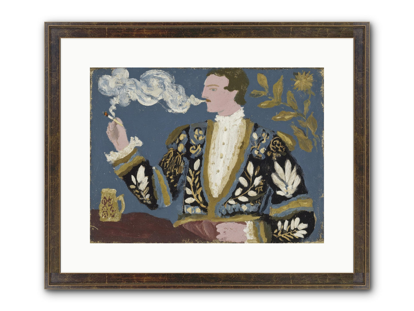 The Gentleman Who Exhaled Gardens Framed Print - Slimwoods Black/Gold 16x12