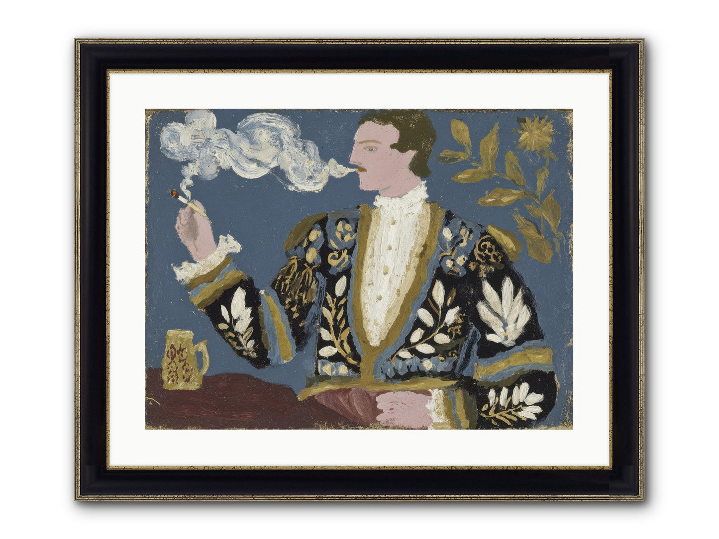 The Gentleman Who Exhaled Gardens Framed Print - Black & Gold 24x18