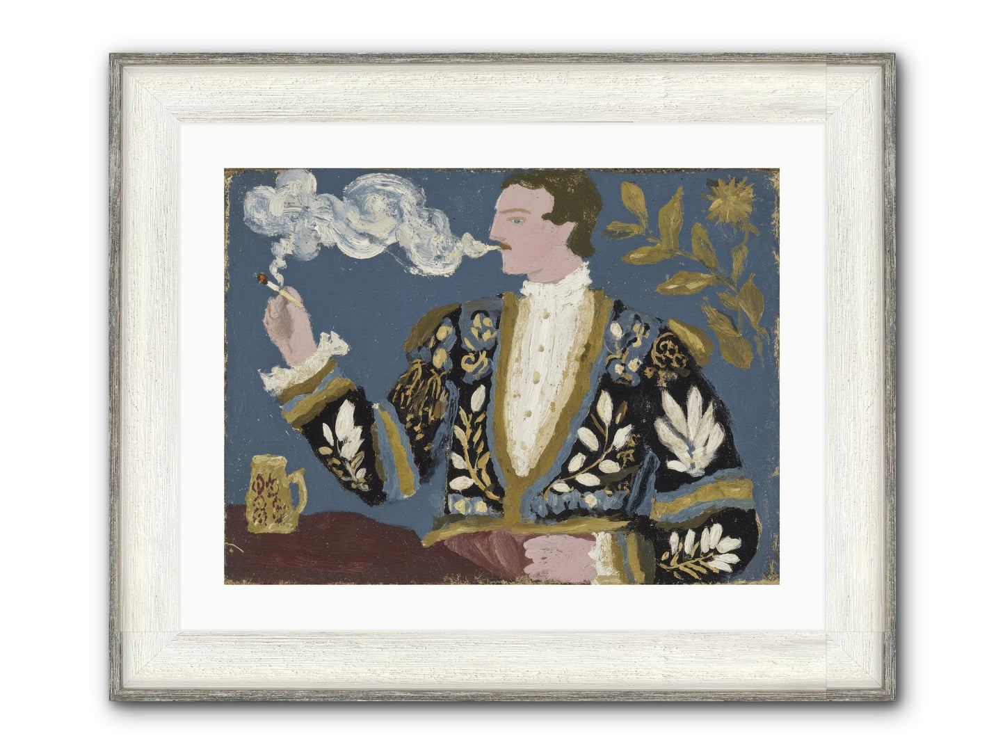 The Gentleman Who Exhaled Gardens Framed Print - Driftwood White 24x18
