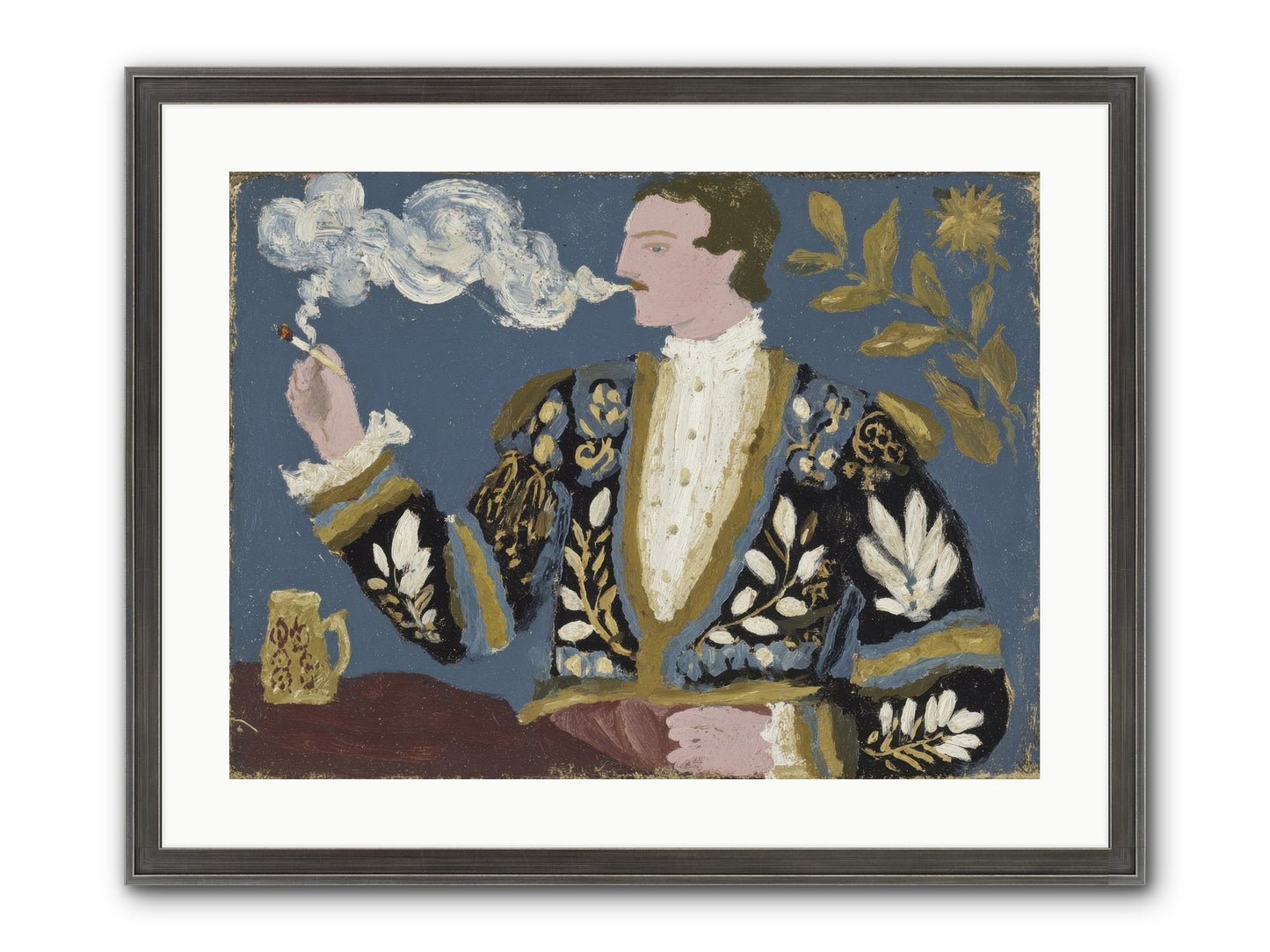 The Gentleman Who Exhaled Gardens Framed Print - Slimwoods Black/Silver 24x18