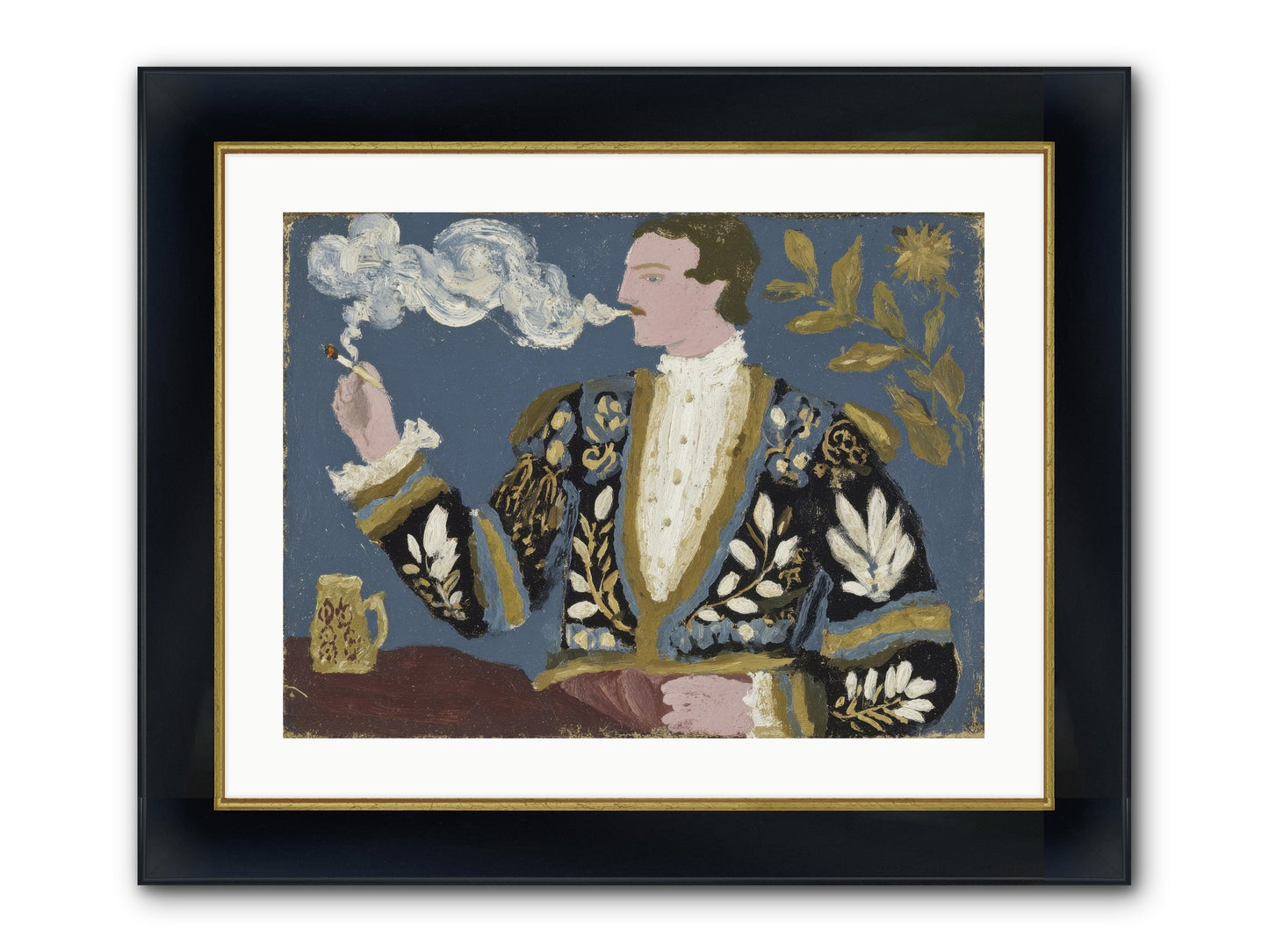 The Gentleman Who Exhaled Gardens Framed Print - Wide Black w/Gold 24x18