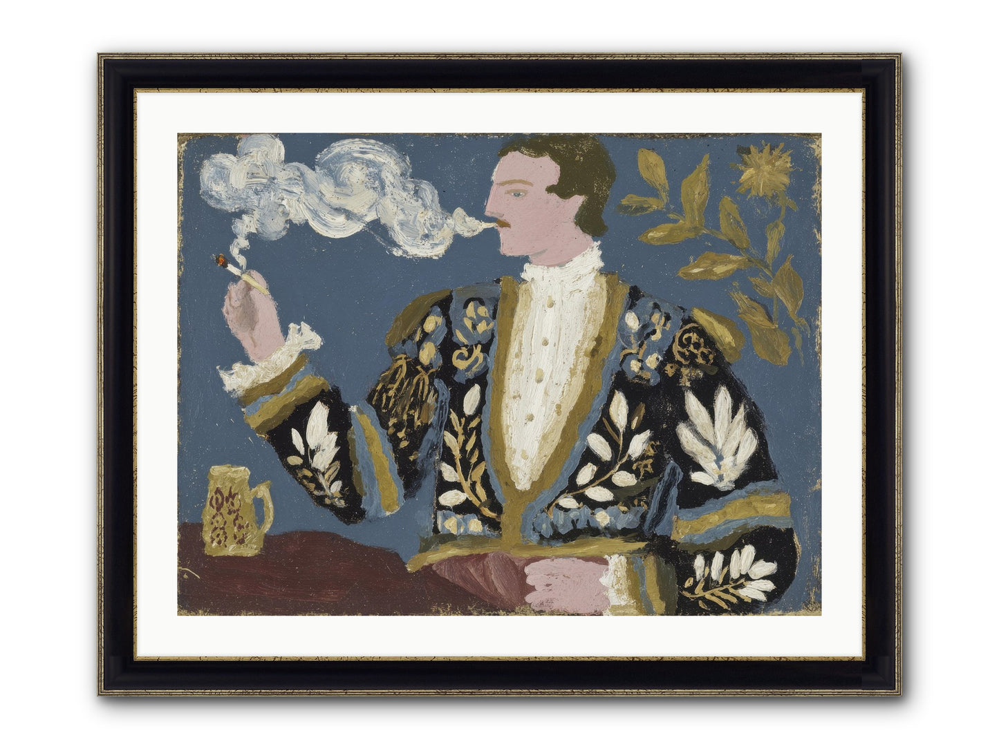 The Gentleman Who Exhaled Gardens Framed Print - Black & Gold 32x24