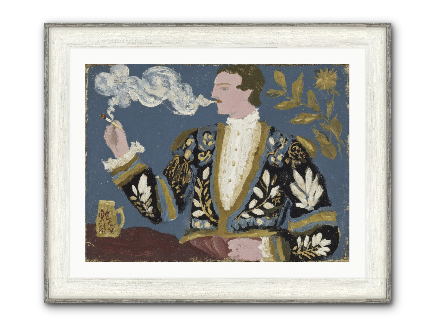 The Gentleman Who Exhaled Gardens Framed Print - Driftwood White 32x24