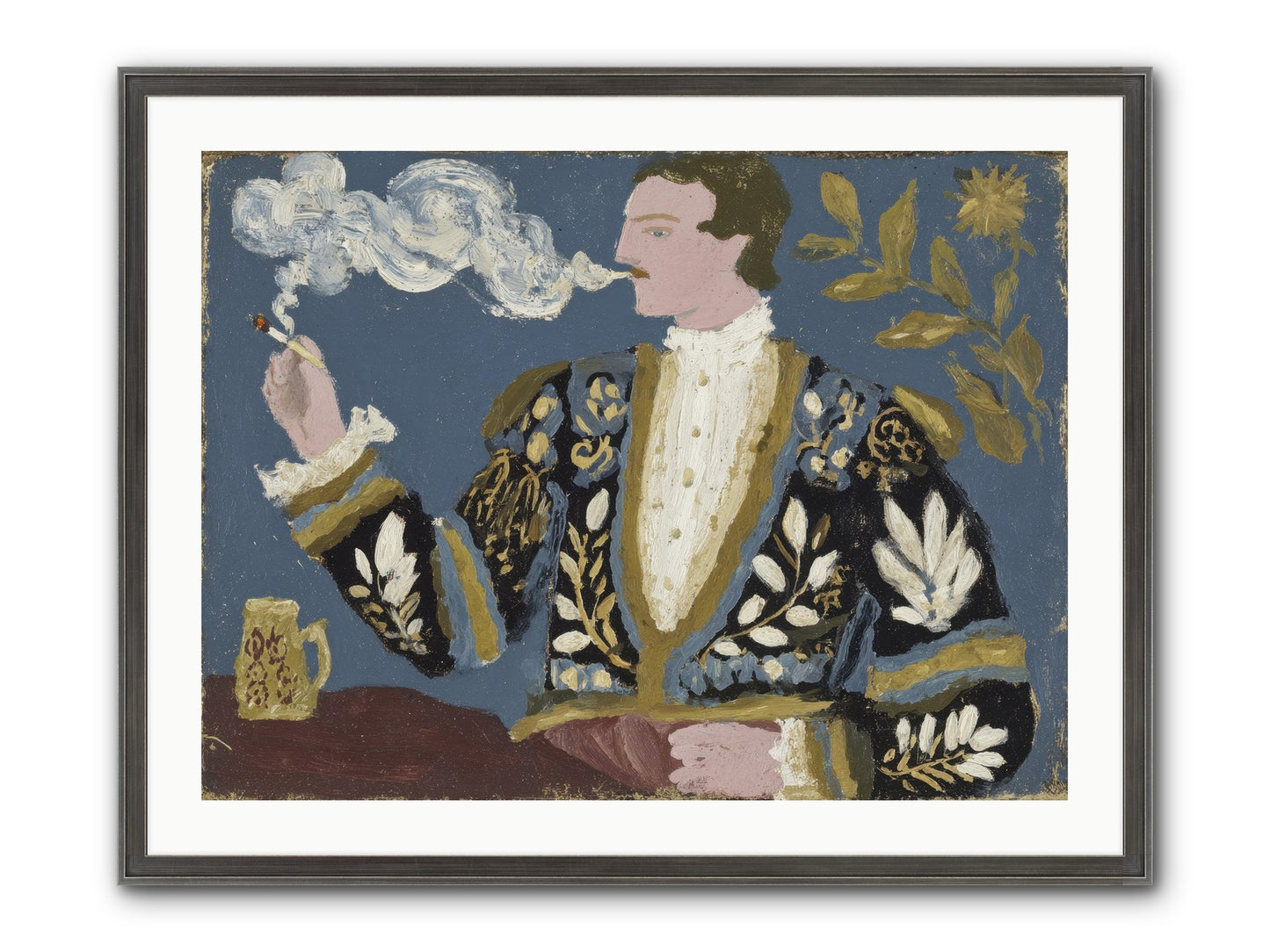 The Gentleman Who Exhaled Gardens Framed Print - Slimwoods Black/Silver 32x24