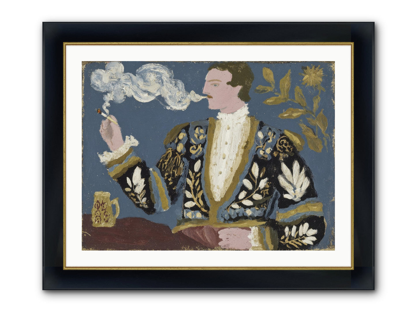 The Gentleman Who Exhaled Gardens Framed Print - Wide Black w/Gold 32x24