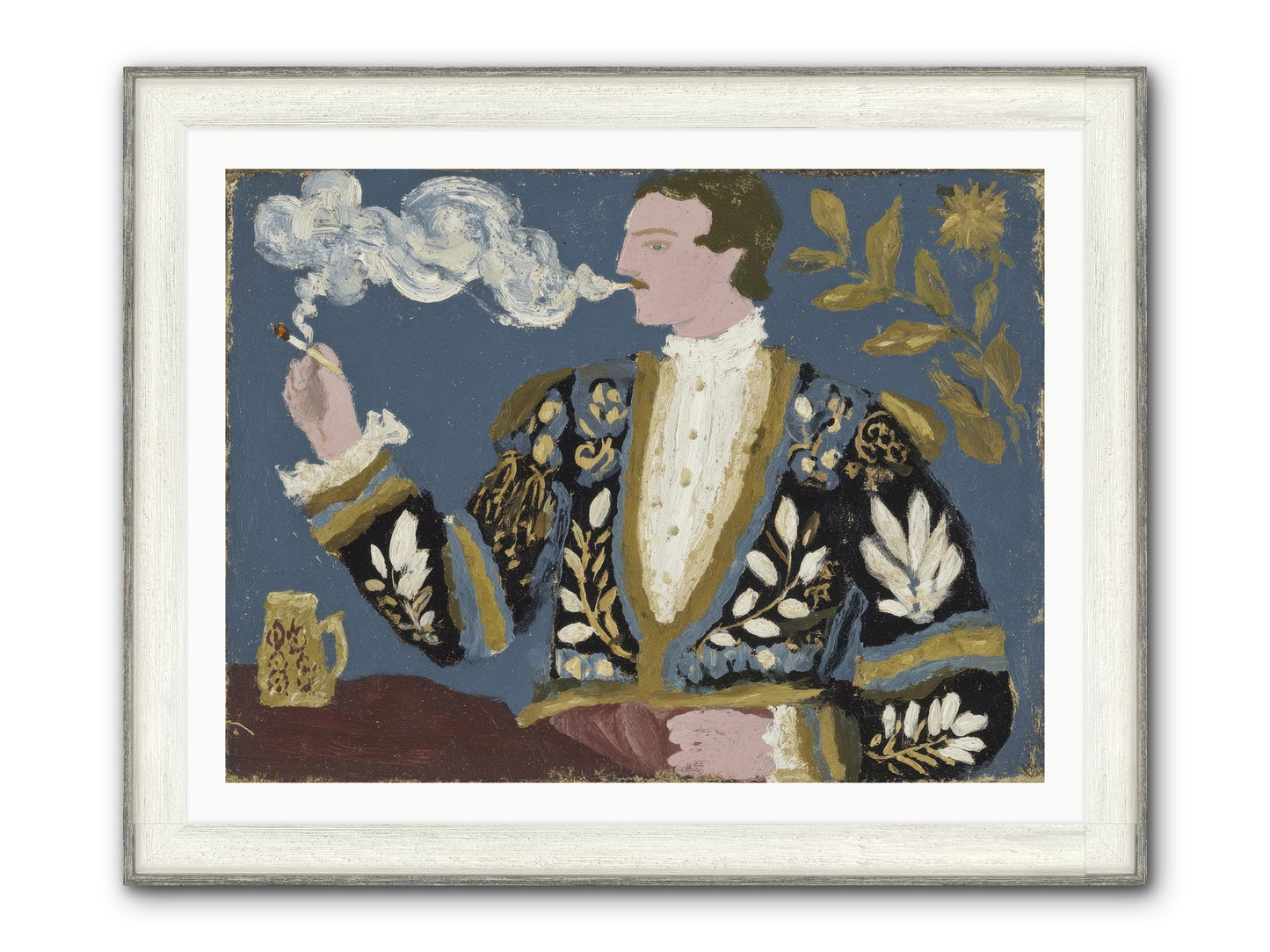 The Gentleman Who Exhaled Gardens Framed Print - Driftwood White 40x30