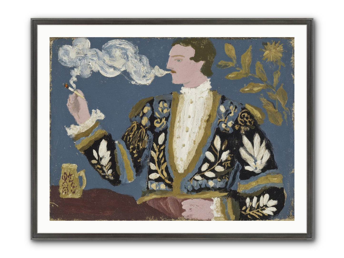 The Gentleman Who Exhaled Gardens Framed Print - Slimwoods Black/Silver 40x30
