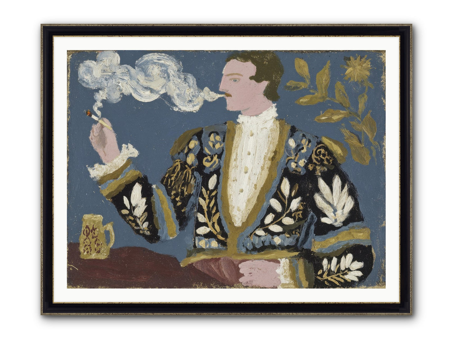 The Gentleman Who Exhaled Gardens Framed Print - Black & Gold 48x36
