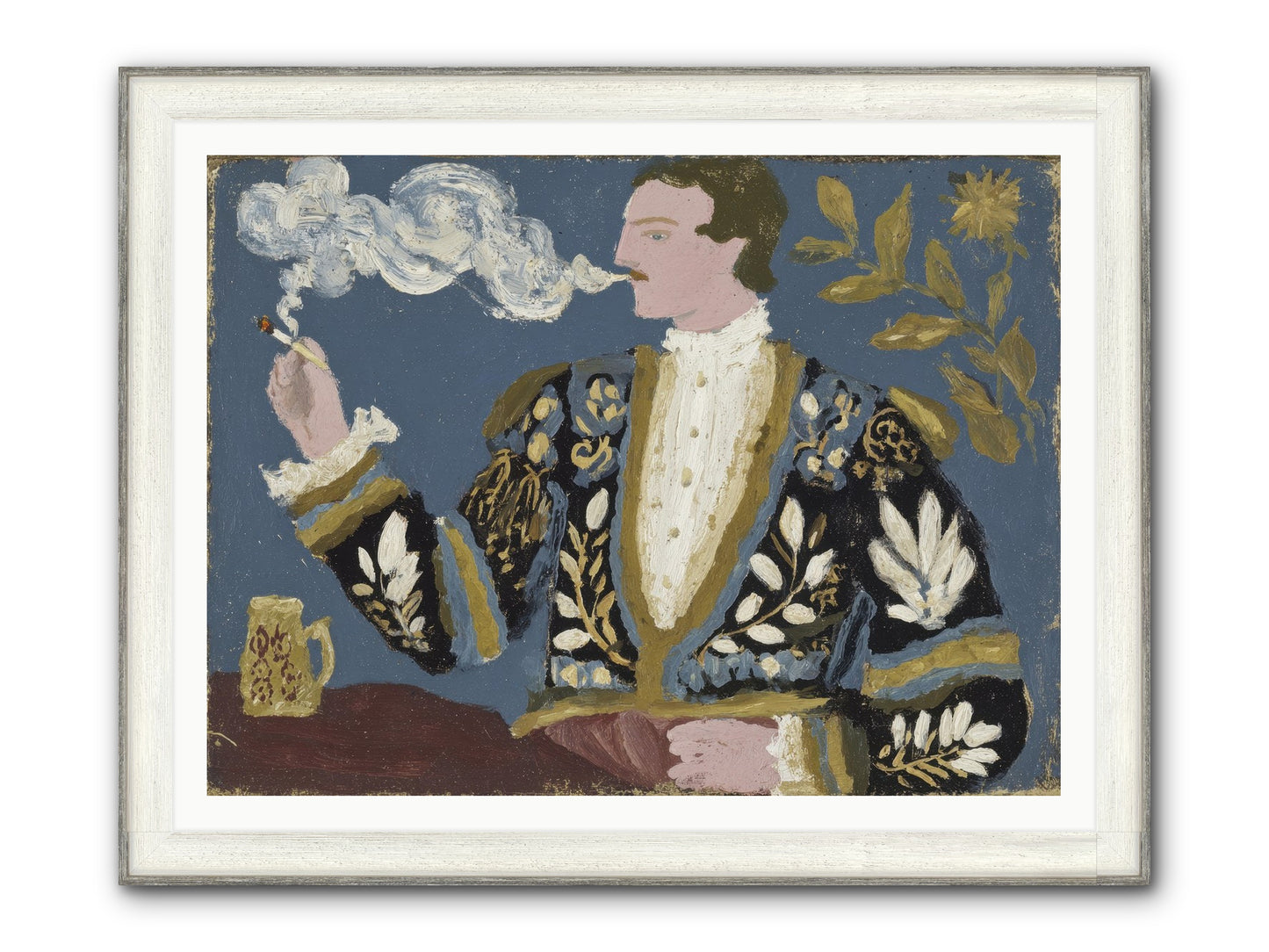 The Gentleman Who Exhaled Gardens Framed Print - Driftwood White 48x36