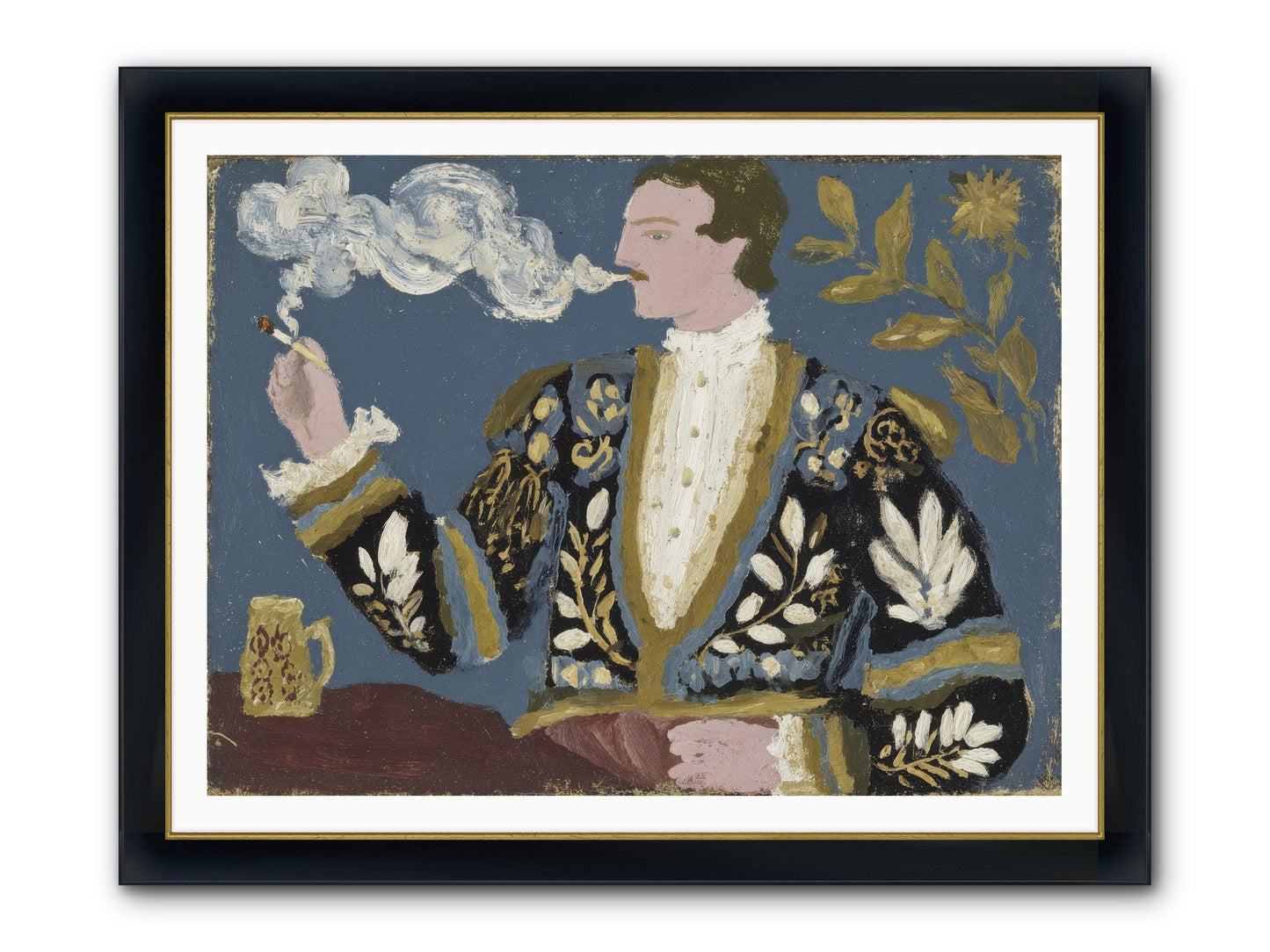 The Gentleman Who Exhaled Gardens Framed Print - Wide Black w/Gold 48x36