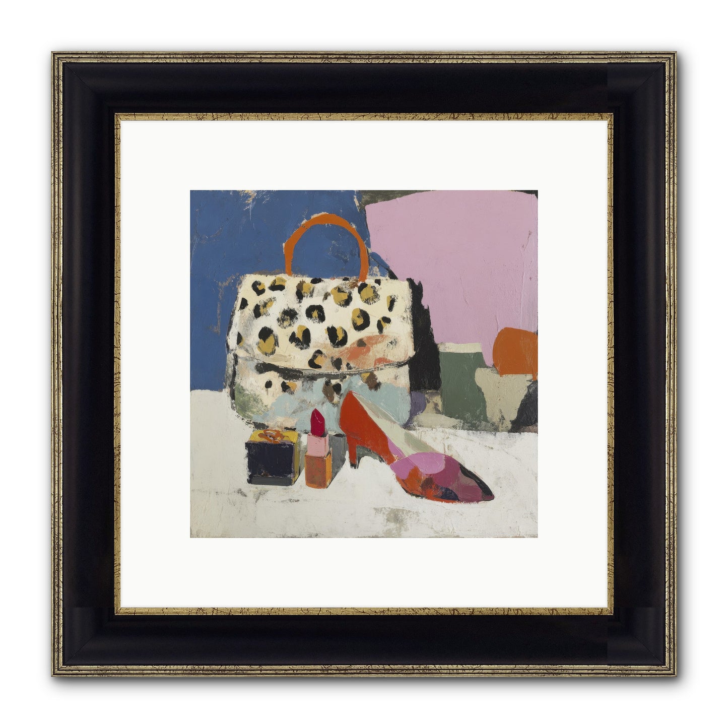 The Getting Ready Ritual Framed Print - Black & Gold 10x10