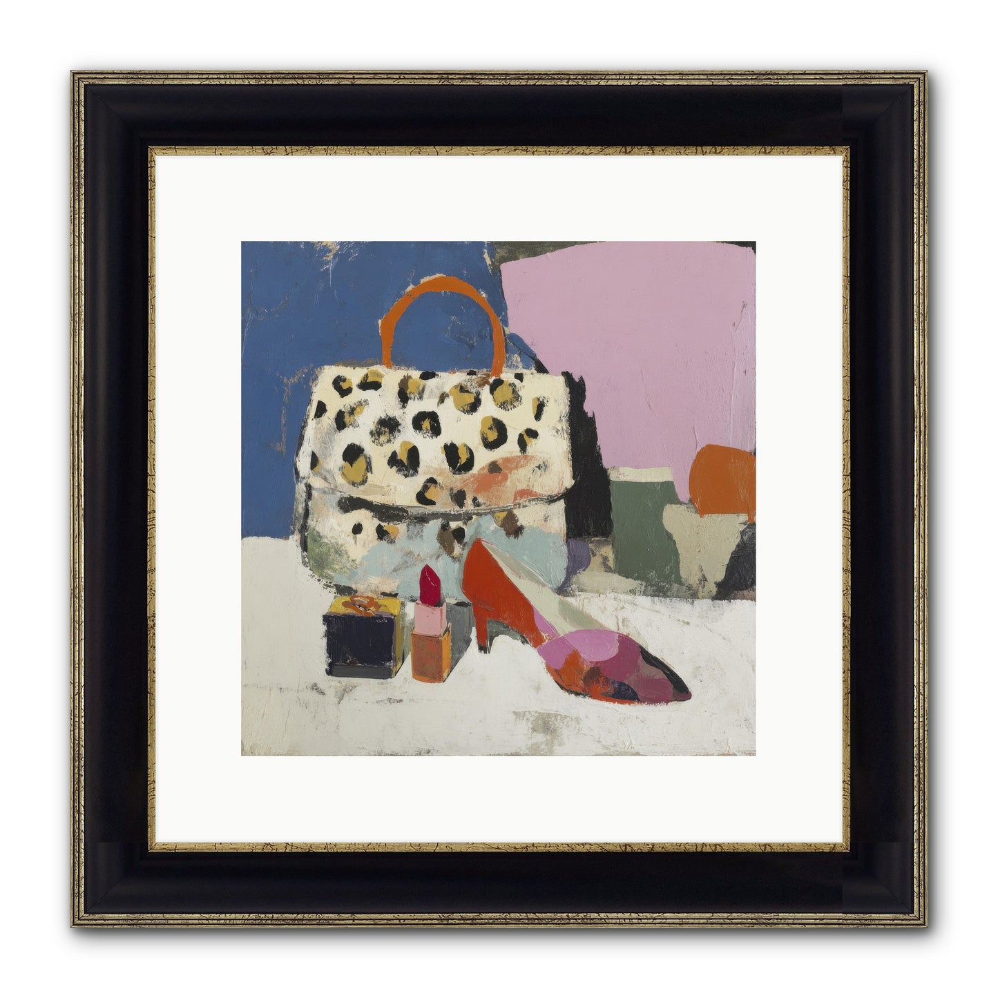 The Getting Ready Ritual Framed Print - Black & Gold 12x12