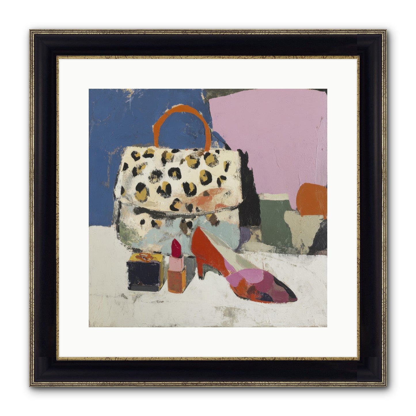 The Getting Ready Ritual Framed Print - Black & Gold 16x16